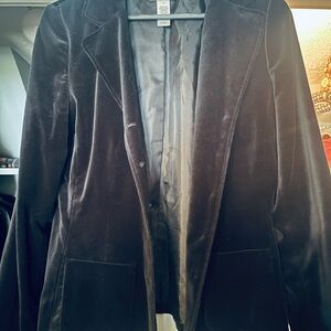 Villager Black Velvet Women's Blazer
